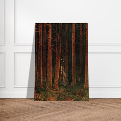 Sunset in the forest - Arkhyp Kuindzhi Brushed Aluminum Print - 70x100 cm / 28x40 inches | Arkhyp Kuindzhi Aluminum Print | Arkhyp Kuindzhi Prints