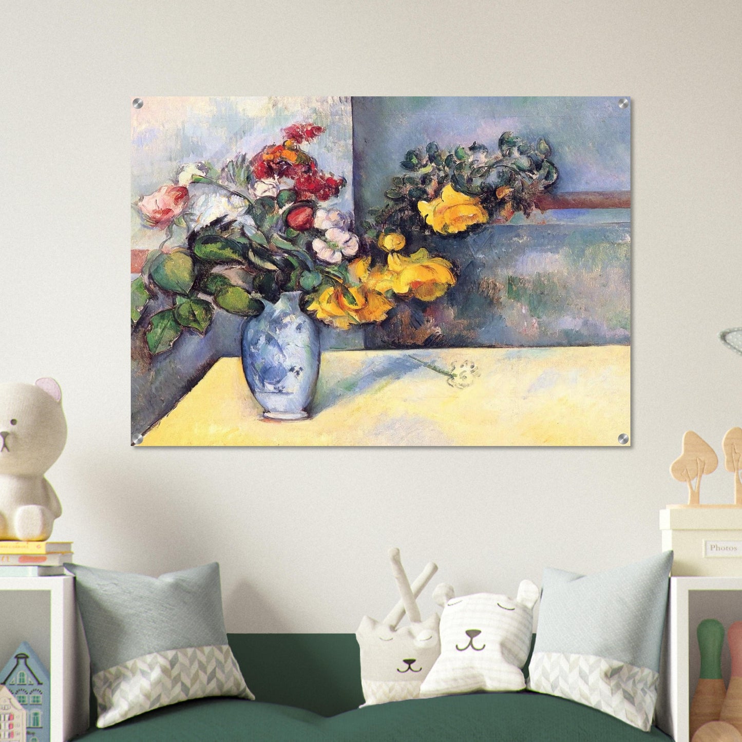 Still Life Flowers in a Vase - Paul Cézanne Acrylic Print - 70x100 cm / 28x40″ inches