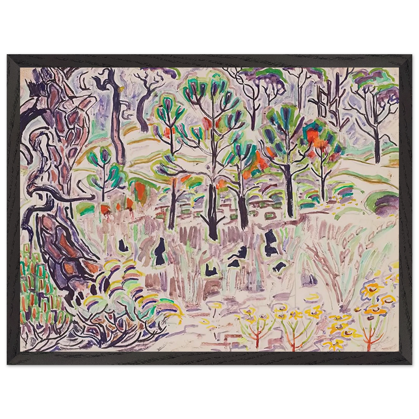 Walter Inglis Anderson - Walter Anderson Wall art - 30x45 cm / 12x18 Inches - Premium Wooden Framed Poster With Fine Art Paper - Black frame