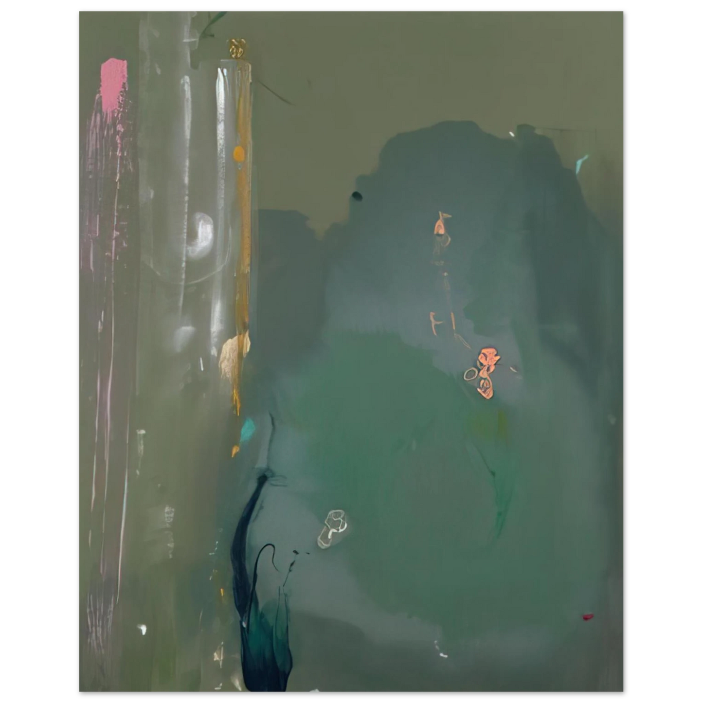 Helen Frankenthaler - CÃ´te d Argent - 1980 Wall art - 60x90 cm / 24x36 inches - Premium Wooden Framed Poster With Fine Art Paper - Black frame