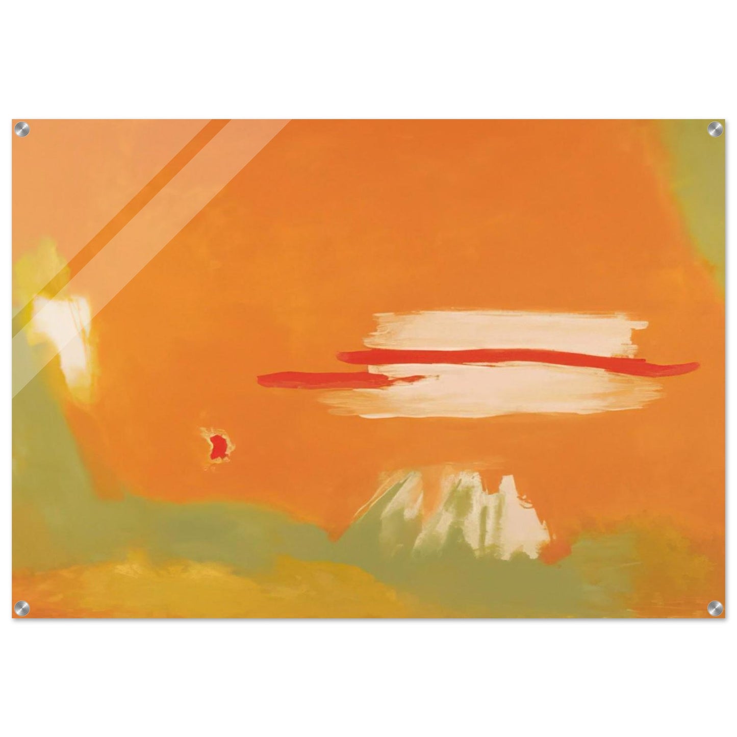RED ACROSS 1996 - Esteban Vicente Acrylic Print - 70x100 cm / 28x40″ inches | Esteban Vicente Wall Art | Esteban Vicente Prints