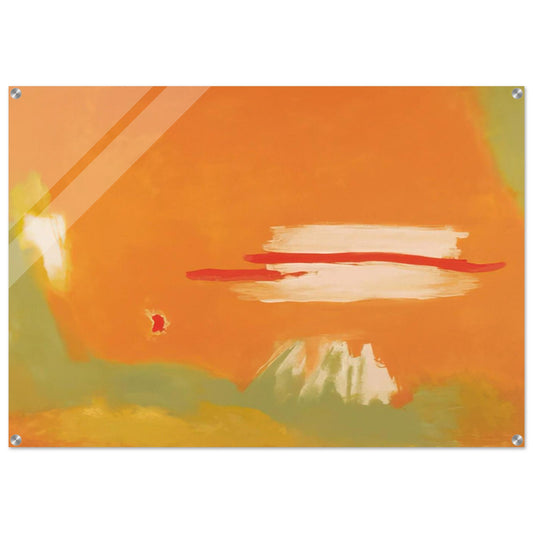 RED ACROSS 1996 - Esteban Vicente Acrylic Print - 70x100 cm / 28x40″ inches | Esteban Vicente Wall Art | Esteban Vicente Prints