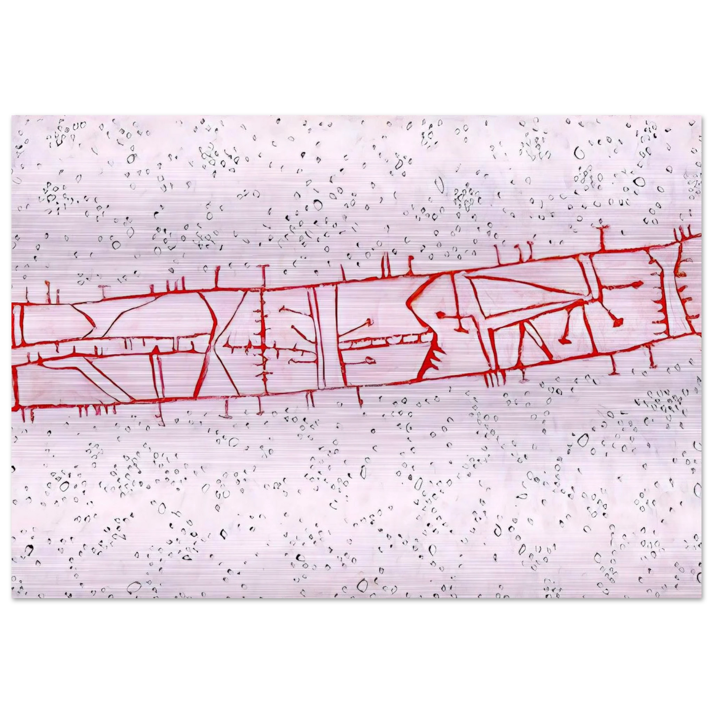 Bridge - 1952 - Gene Davis Brushed Aluminum Print - 70x100 cm / 28x40 inches | Gene Davis Aluminum Print | Gene Davis Prints