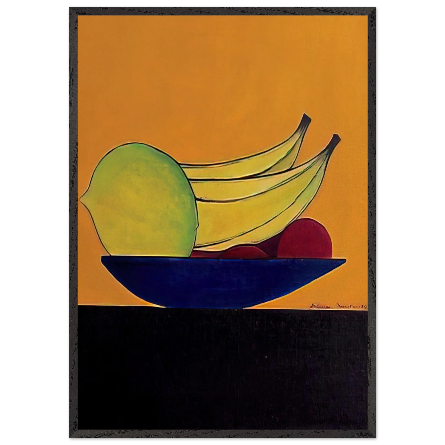 Frutas - 1968 - Aldemir Martins Framed Art Print – Black Wooden Frame - Default Title - -Framed Art Print