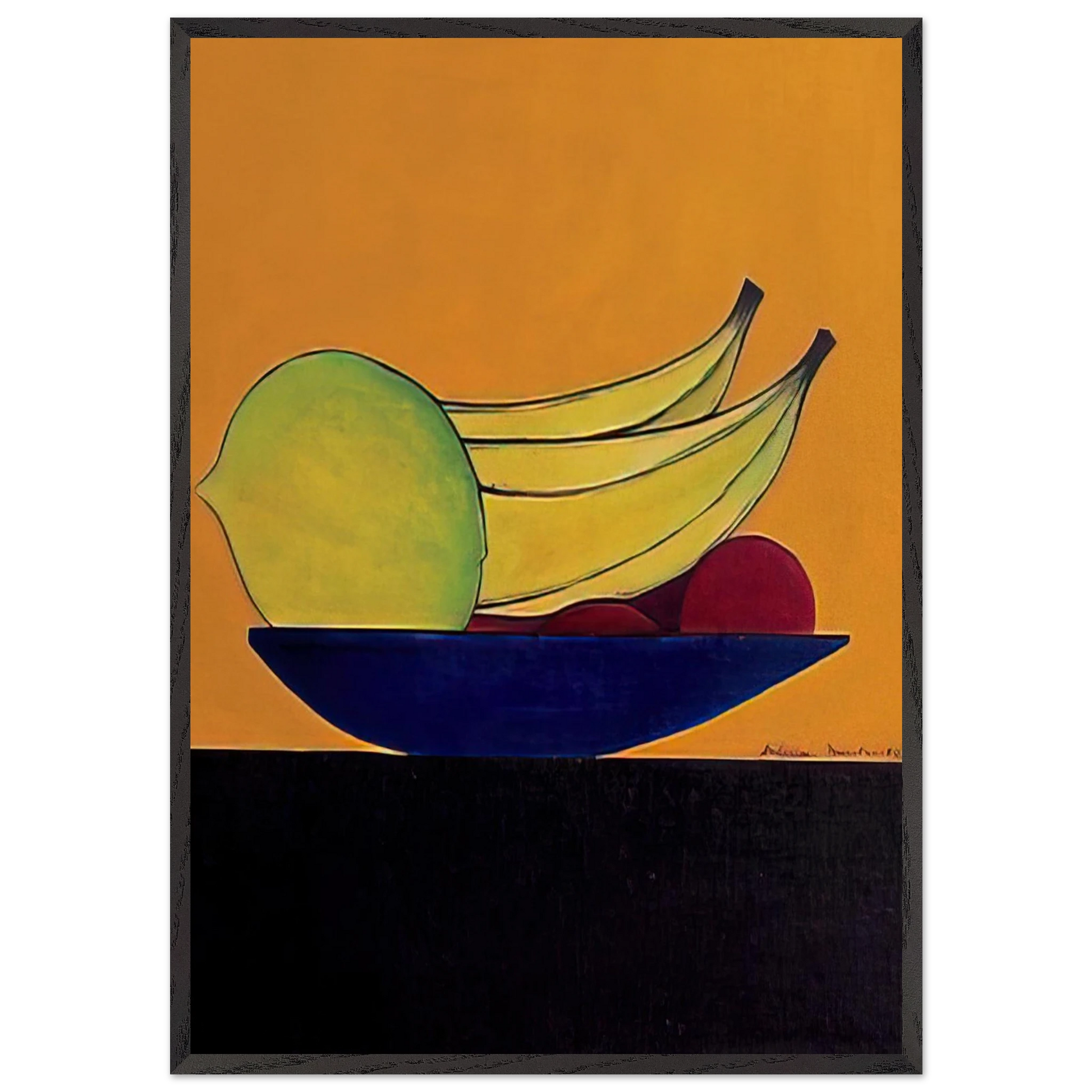 Frutas - 1968 - Aldemir Martins Framed Art Print – Black Wooden Frame - Default Title - -Framed Art Print