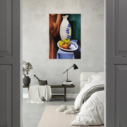 STILL LIFE WITH WHITE PITCHER 1917 - Moise Kisling Brushed Aluminum Print - 70x100 cm / 28x40 inches | Moise Kisling Aluminum Print | Moise Kisling Prints