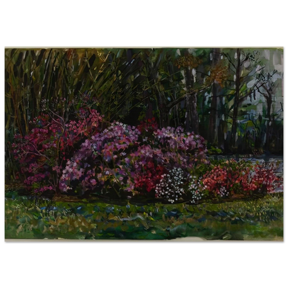 ALICIA S AZALEAS ON ST MARY S RIVER - Ivan Albright Brushed Aluminum Print - 70x100 cm / 28x40 inches | Ivan Albright Aluminum Print | Ivan Albright Prints