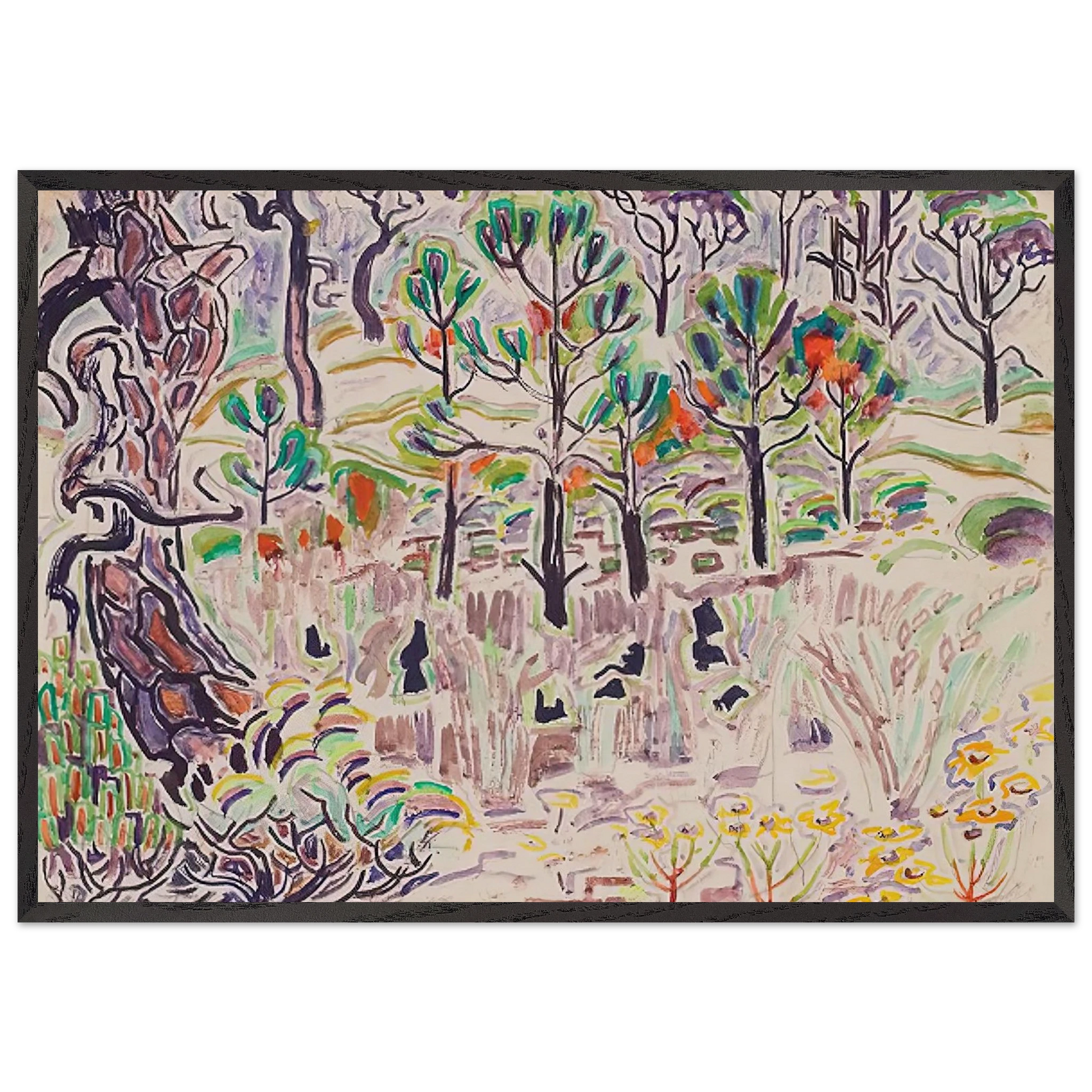 Walter Anderson N22 - Walter Inglis Anderson Framed Art Print – Black Wooden Frame - Default Title - -Framed Art Print