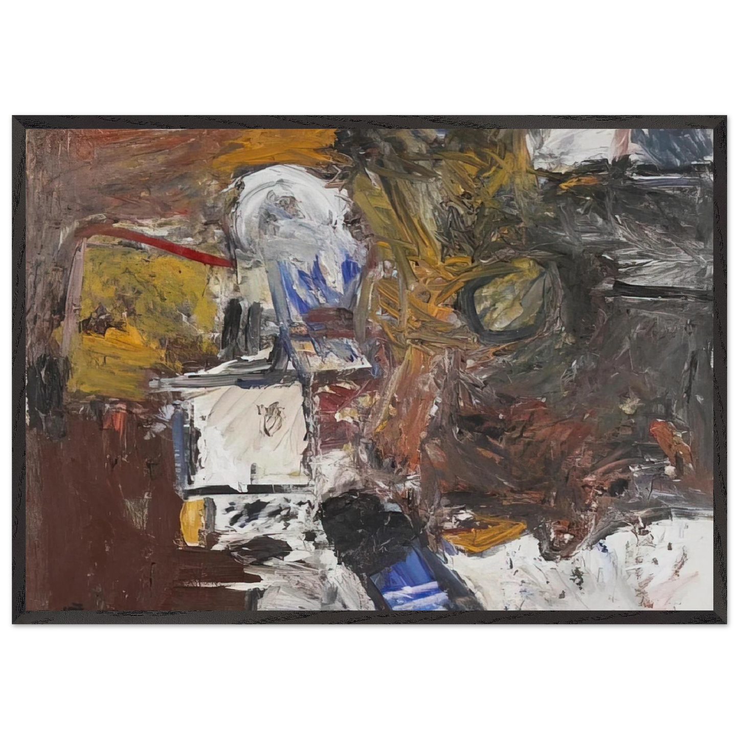 CARGO 1957 - Milton Resnick Framed Art Print – Black Wooden Frame - Default Title - -Framed Art Print