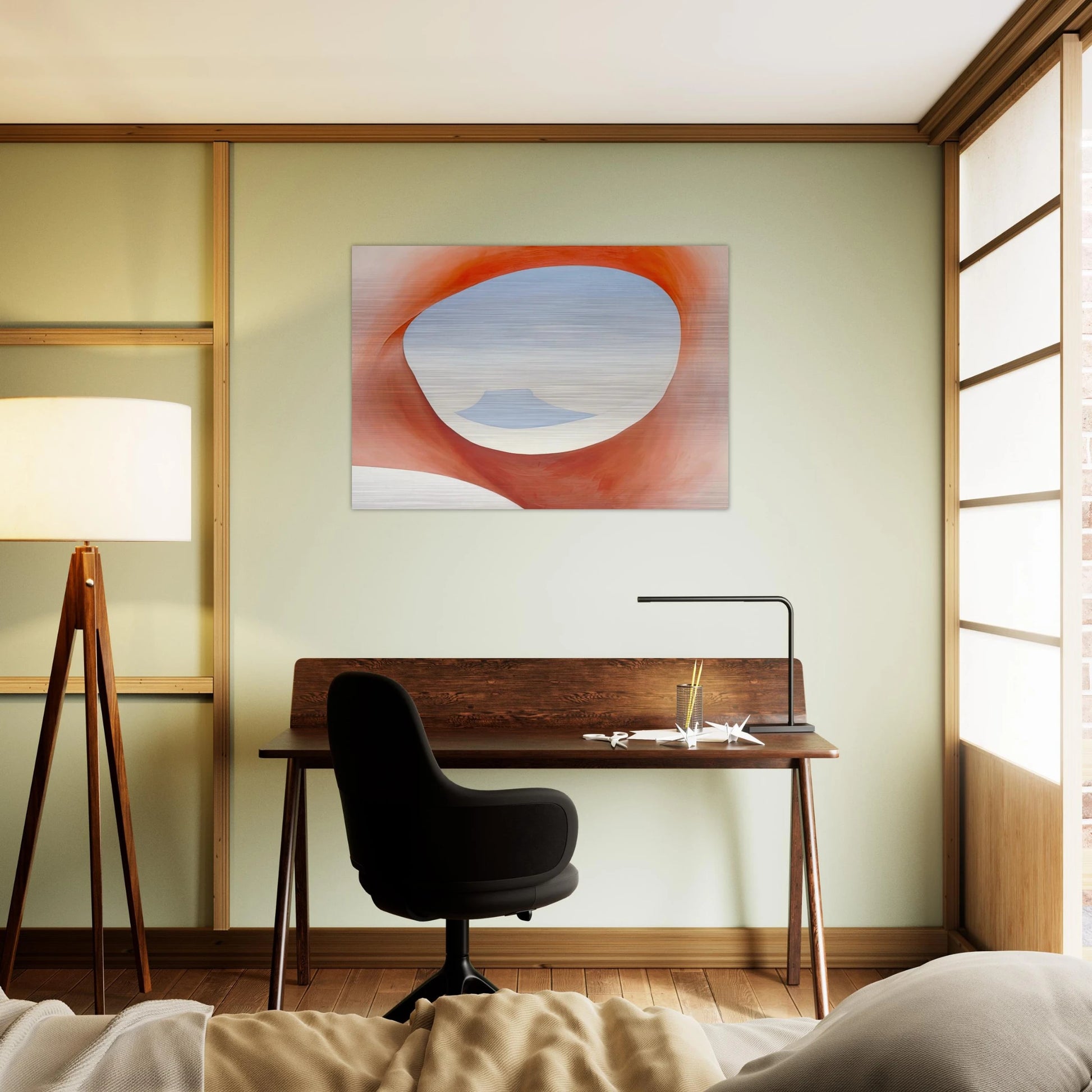 Pedernal - From the Ranch I - Georgia O'Keeffe Brushed Aluminum Print - 70x100 cm / 28x40 inches | Georgia O'Keeffe Aluminum Print | Georgia O'Keeffe Prints