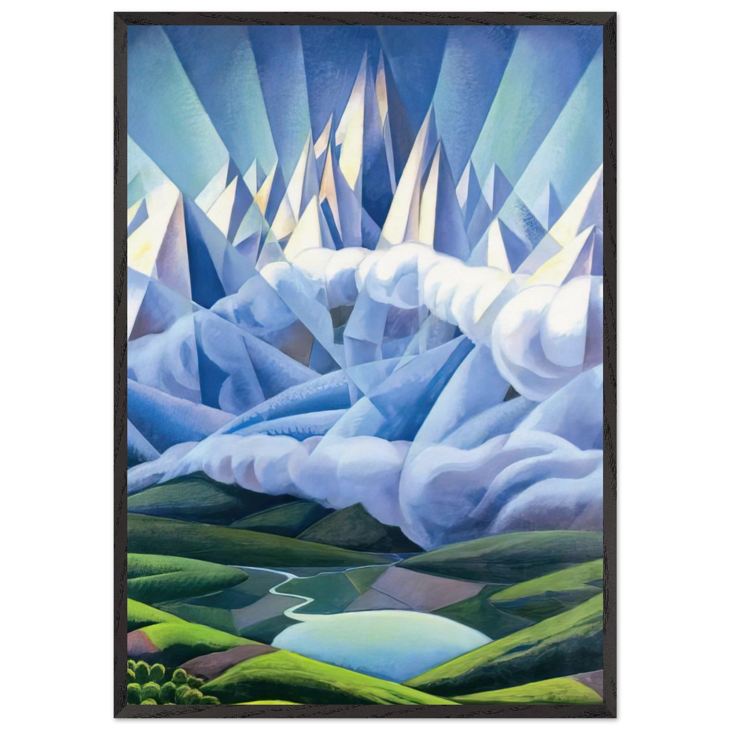 Forme ascenzionali o Forze ascenzionali - 1930 - Gerardo Dottori Framed Art Print – Black Wooden Frame - Default Title - -Framed Art Print