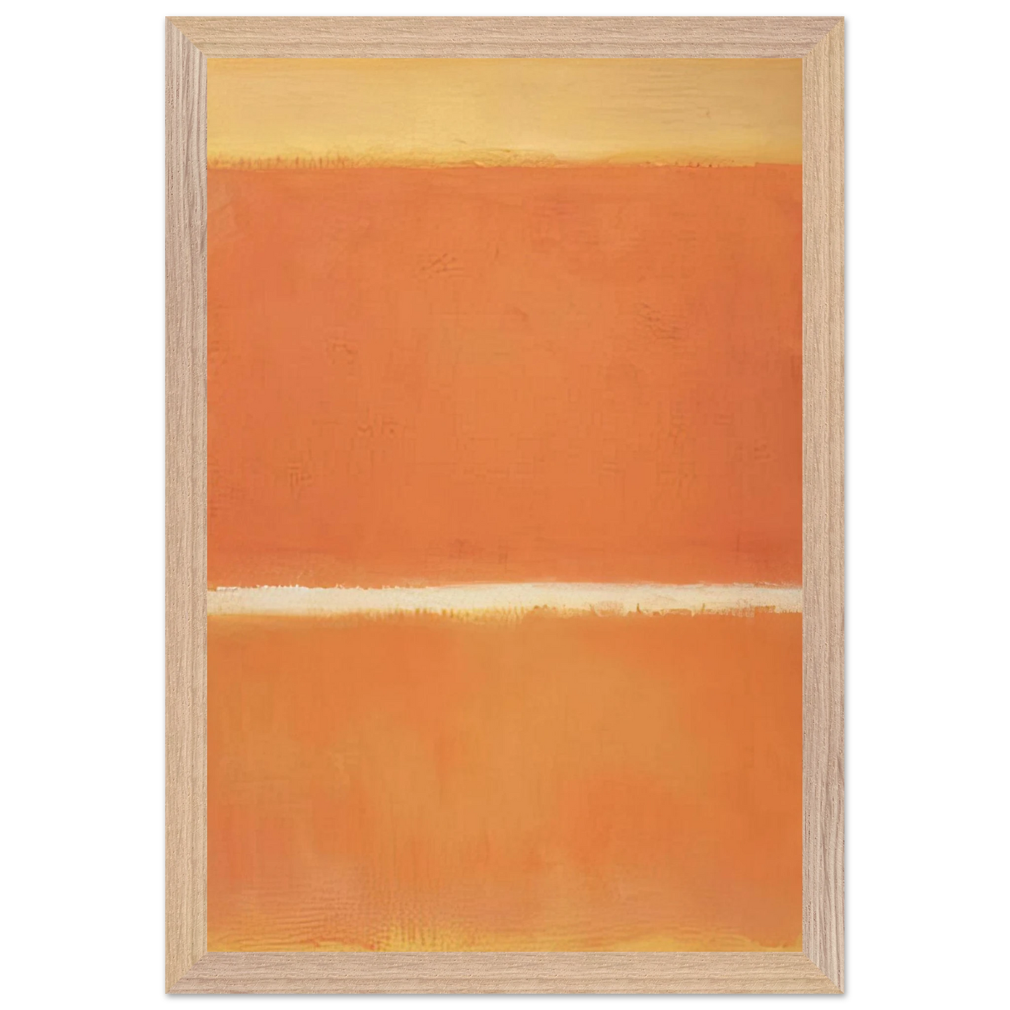 Mark Rothko - No.11 - 1963 Wall Art - 30x40 cm / 12x16 inches - Premium Wooden Framed Poster With Fine Art Paper - White frame