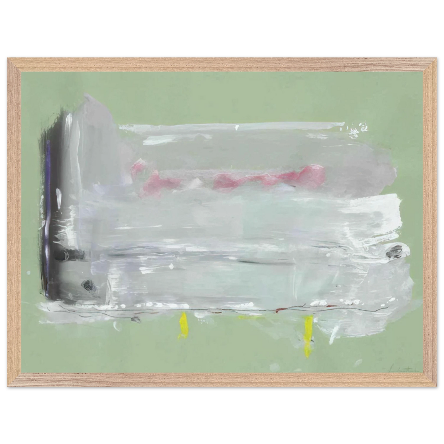 Helen Frankenthaler - Untitled - 1984 Wall art - 27x35 cm / 11x14 inches - Premium Wooden Framed Poster With Fine Art Paper - Black frame