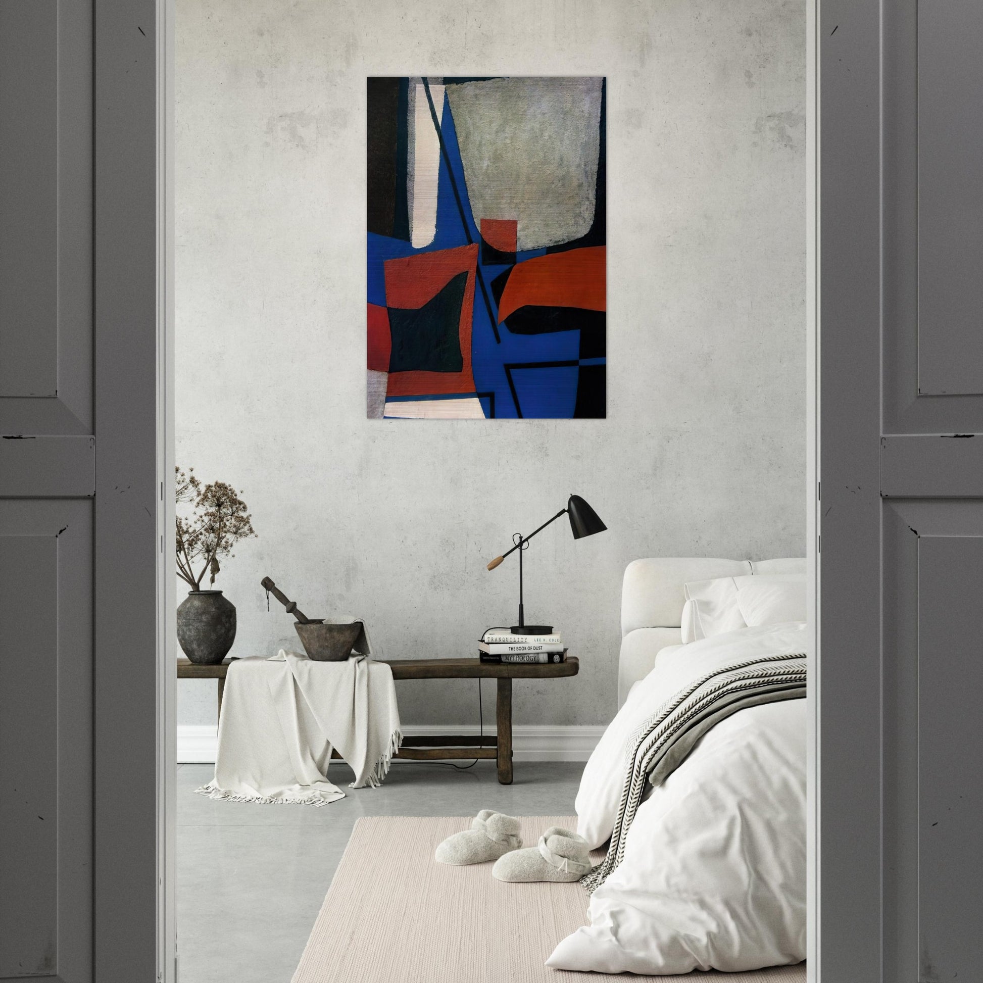 ABSTRACT COMPOSITION 1955 - Enrico Prampolini Brushed Aluminum Print - 70x100 cm / 28x40 inches | Enrico Prampolini Aluminum Print | Enrico Prampolini Prints