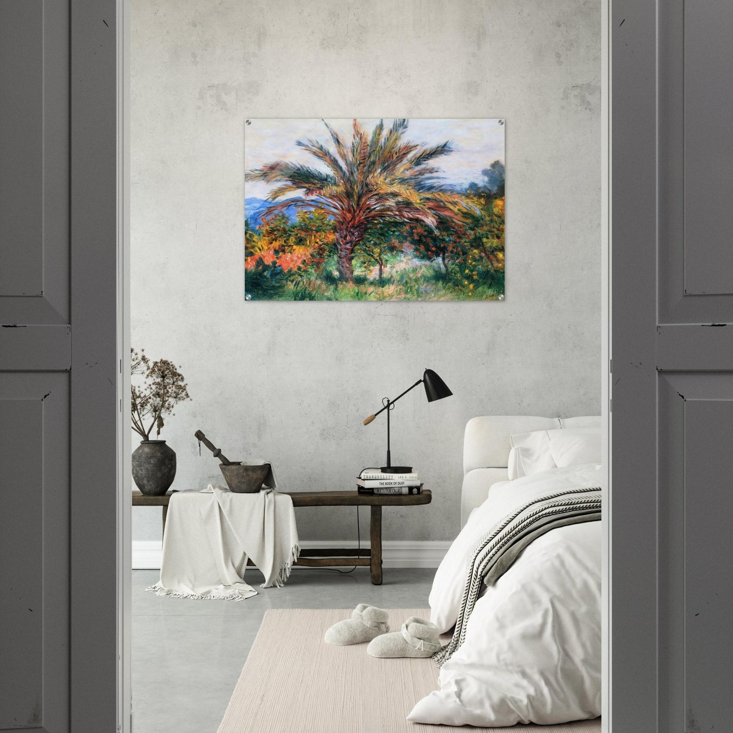 Palm Tree at Bordighera - claude monet Acrylic Print - 70x100 cm / 28x40″ inches | claude monet Wall Art | claude monet Prints