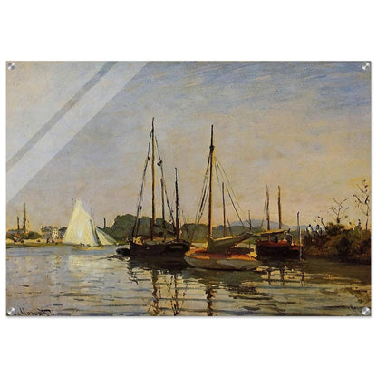Pleasure Boats, Argenteuil, c.1872-3 oil on canvas - claude monet Acrylic Print - 70x100 cm / 28x40″ inches | claude monet Wall Art | claude monet Prints