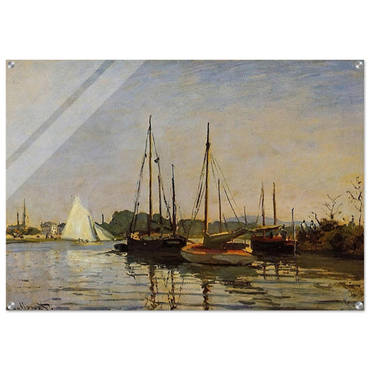 Pleasure Boats, Argenteuil, c.1872-3 oil on canvas - claude monet Acrylic Print - 70x100 cm / 28x40″ inches | claude monet Wall Art | claude monet Prints