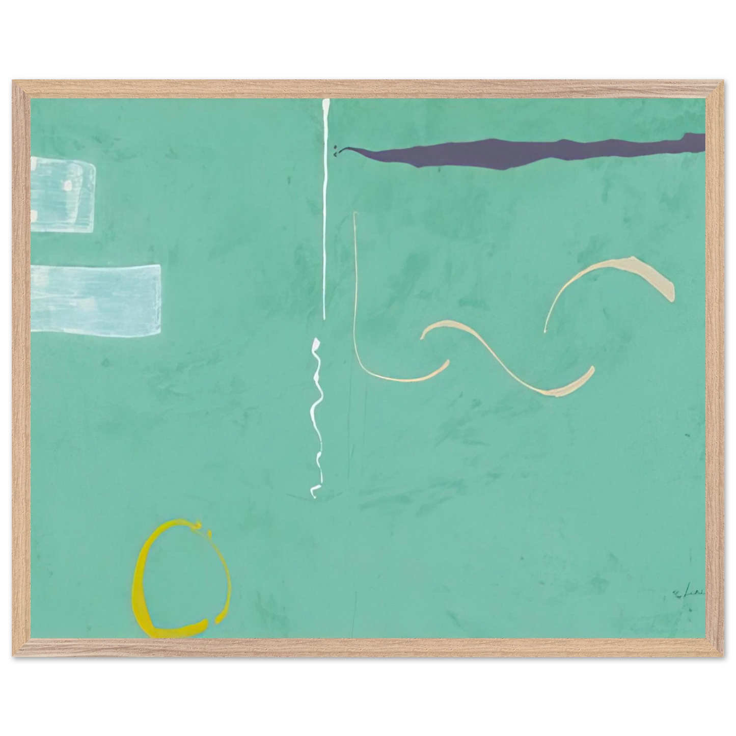 Helen Frankenthaler - Tahiti - 1989 Wall art - A3 (29.7 x 42  cm) - Premium Wooden Framed Poster With Fine Art Paper - Wood frame