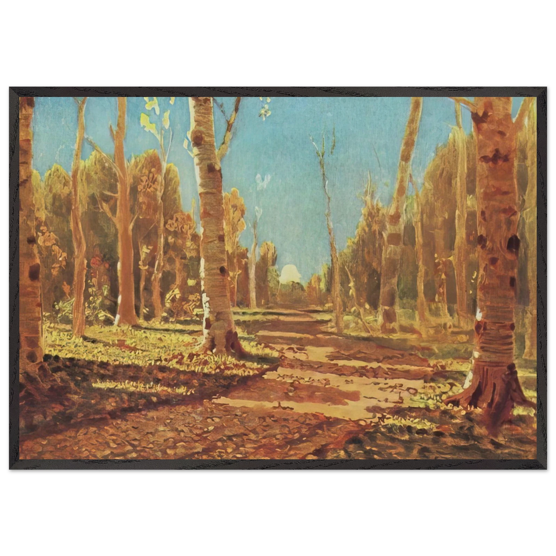 A Birch Grove - Arkhyp Kuindzhi Framed Art Print – Black Wooden Frame - Default Title - -Framed Art Print