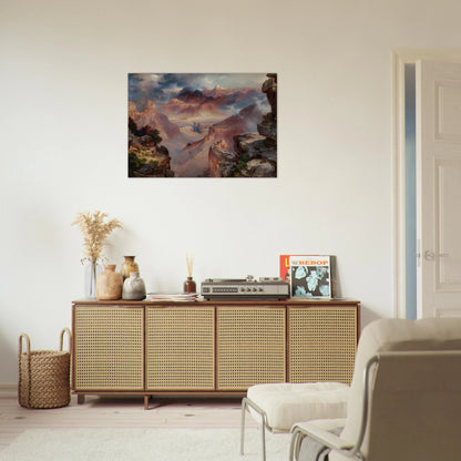 Grand Canyon of Arizona at Sunset - Thomas Moran Brushed Aluminum Print - 70x100 cm / 28x40 inches | Thomas Moran Aluminum Print | Thomas Moran Prints