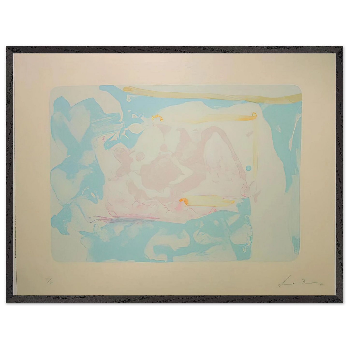 Helen Frankenthaler - Reflections III - 1995 Wall art - 30x40 cm / 12x16 inches - Premium Wooden Framed Poster With Fine Art Paper - Wood frame
