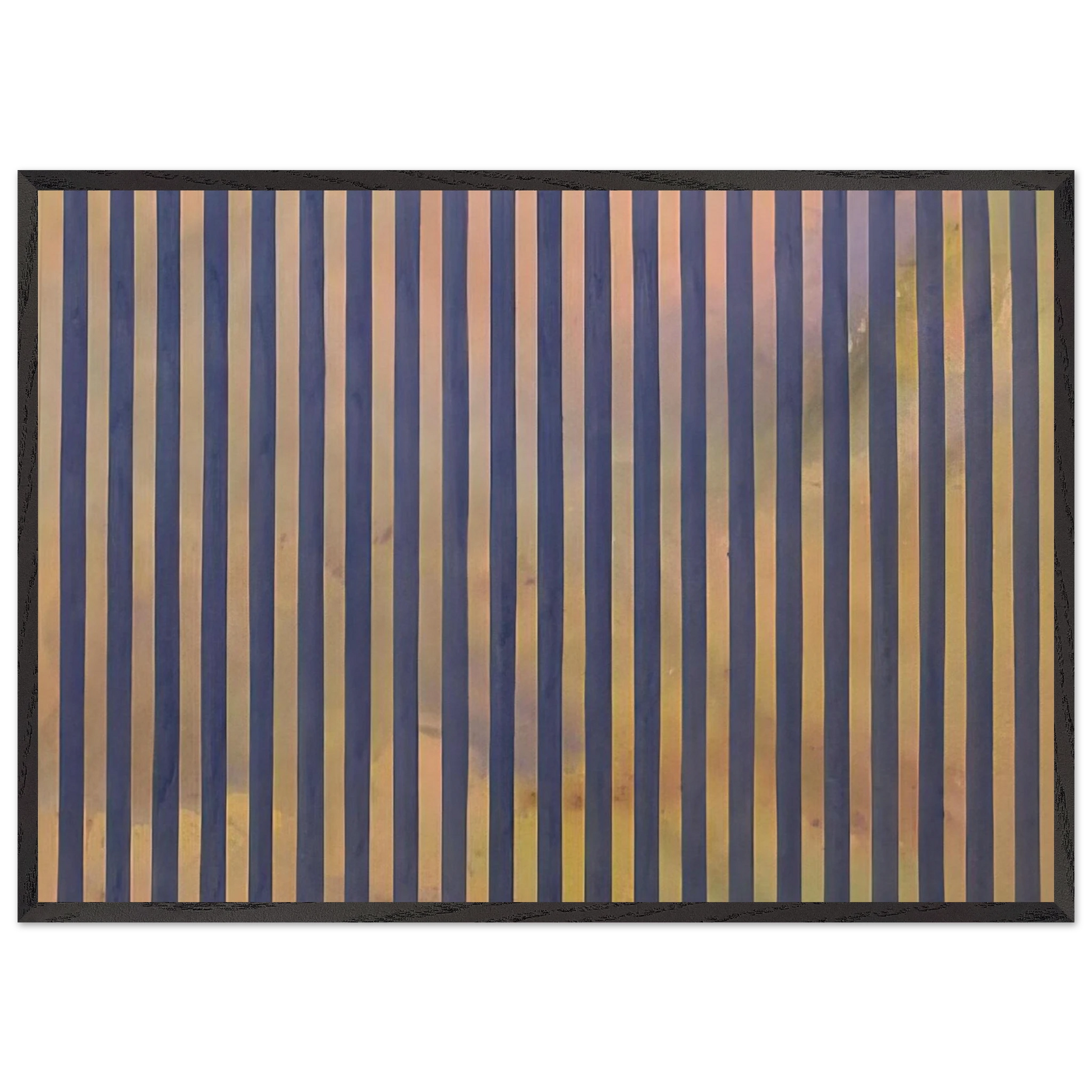 Untitled - 1959 N3 - Gene Davis Framed Art Print – Black Wooden Frame - Default Title - -Framed Art Print