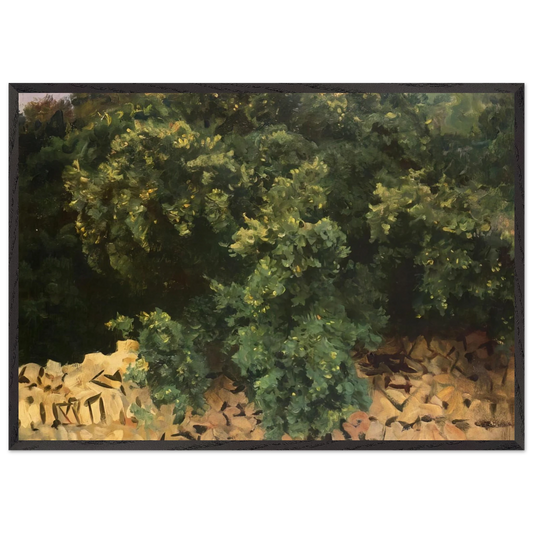 Ilex Wood Majorca - John Singer Sargent 70x100 cm / 28x40 inches Framed Art Print – Black Wooden Frame