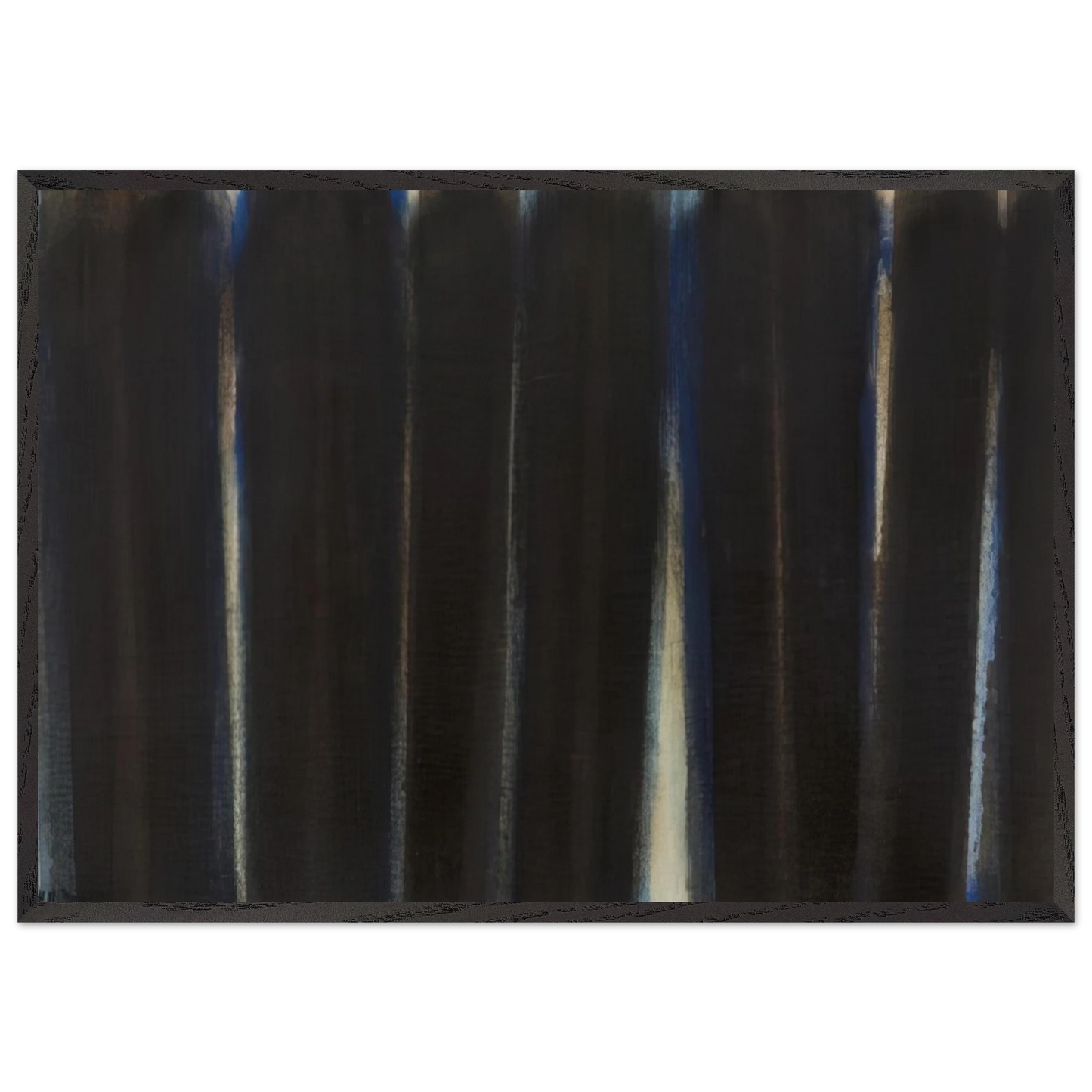 Burnt Umber and Ultramarine - 1973 - Yun Hyong-keun Framed Art Print – Black Wooden Frame - Default Title - -Framed Art Print