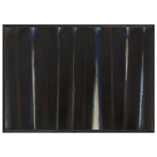 Burnt Umber and Ultramarine - 1973 - Yun Hyong-keun Framed Art Print – Black Wooden Frame - Default Title - -Framed Art Print