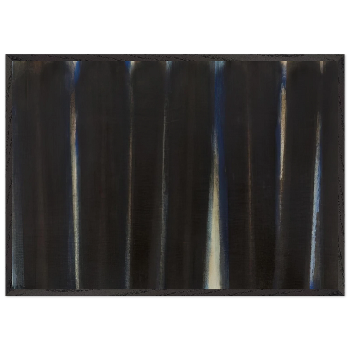 Burnt Umber and Ultramarine - 1973 - Yun Hyong-keun 70x100 cm / 28x40 inches Framed Art Print – Black Wooden Frame