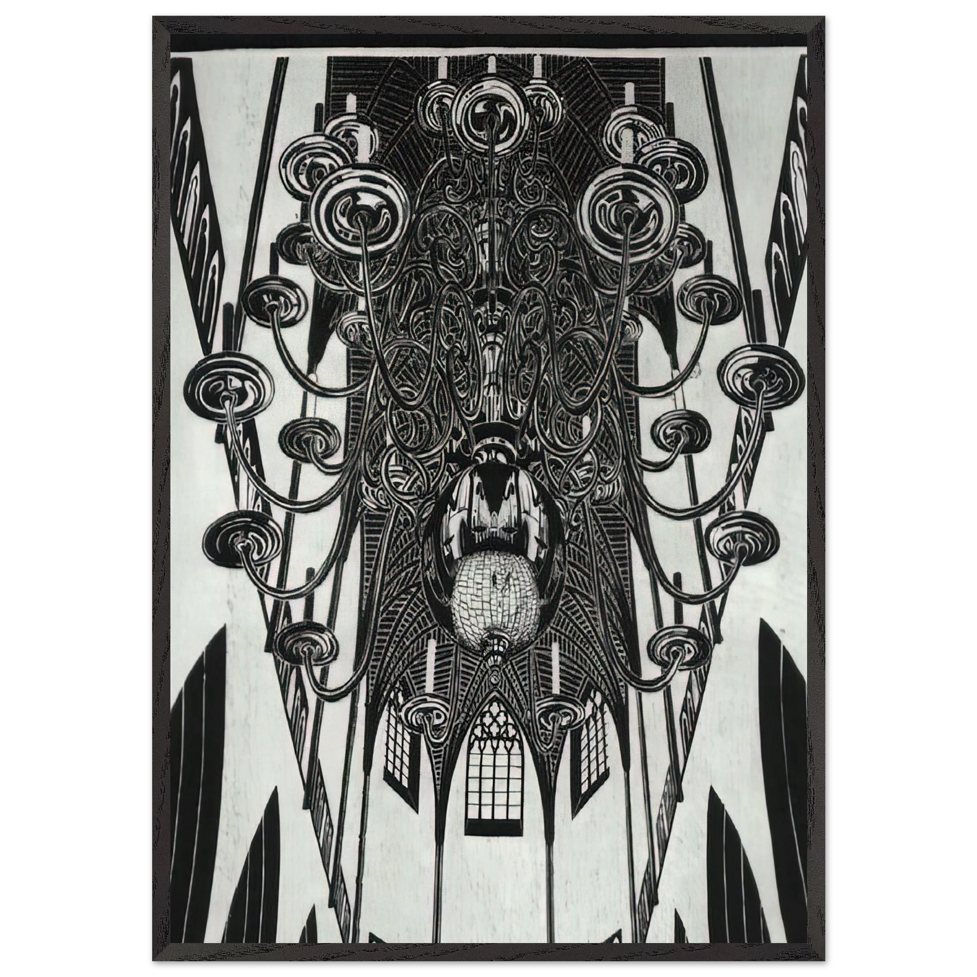 ESCHER 2 - MC Escher Framed Art Print – Black Wooden Frame - Default Title - -Framed Art Print