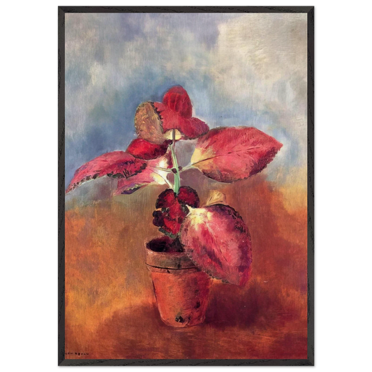 BEGONIA IN A POT - Odilon Redon Framed Art Print – Black Wooden Frame - Default Title - -Framed Art Print