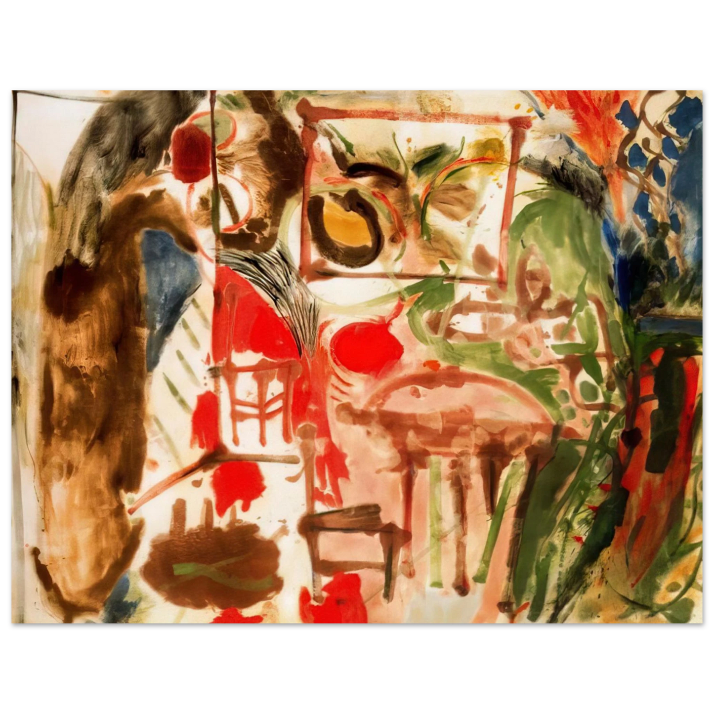 Helen Frankenthaler - Interior - 1957 Wall art - 50x70 cm / 20x28 inches - Fine Art Poster - -
