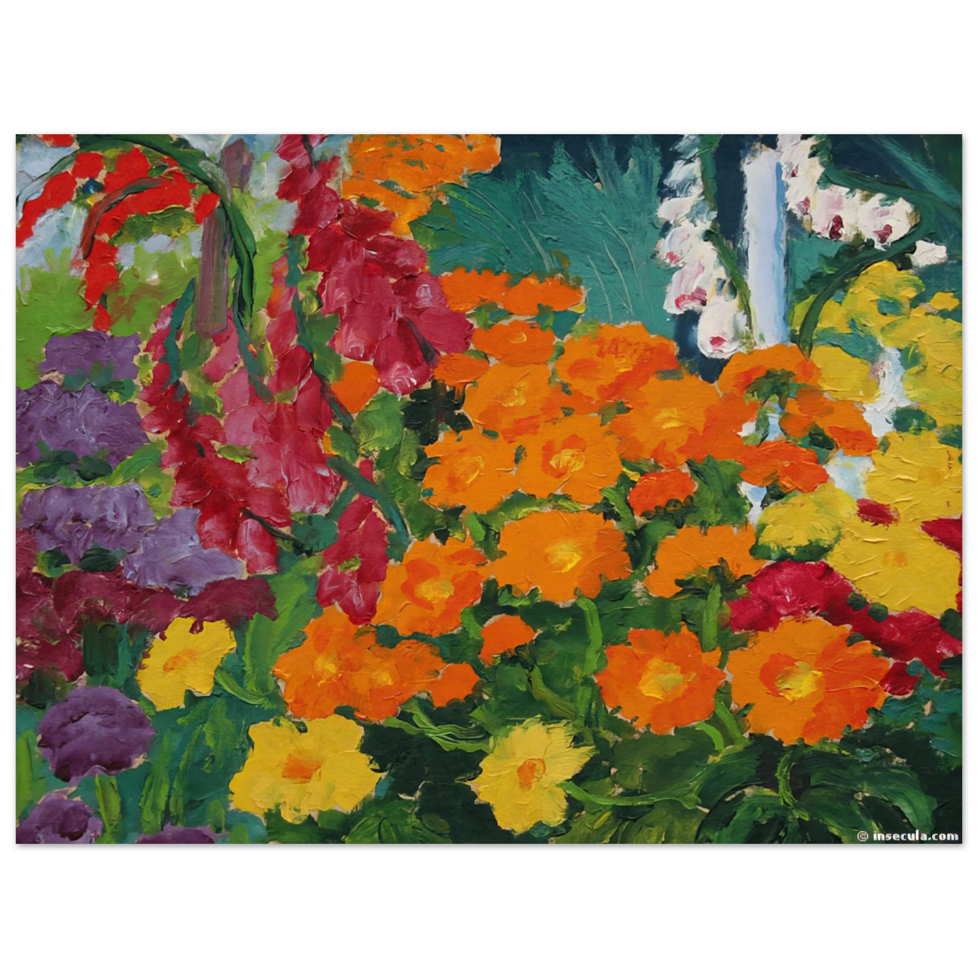 Emil Nolde - Flower garden marigolds Fine Art Poster - Default Title