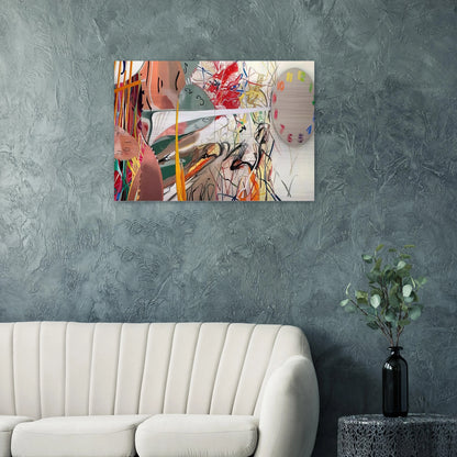 Time Stops the Face Continues - James Rosenquist Brushed Aluminum Print - 70x100 cm / 28x40 inches | James Rosenquist Aluminum Print | James Rosenquist Prints