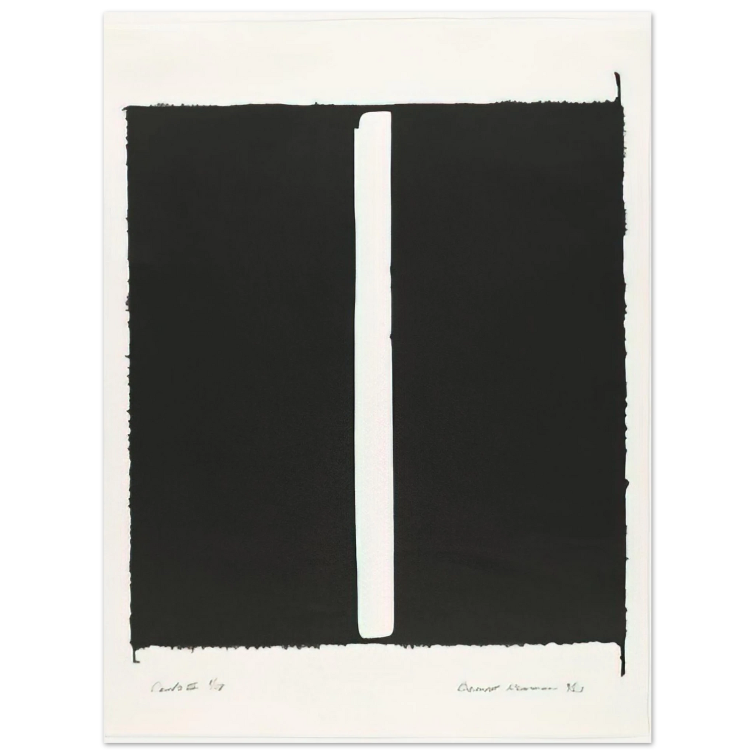 Barnett Newman - Canto III  75x100 cm / 30x40inches Fine Art Poster