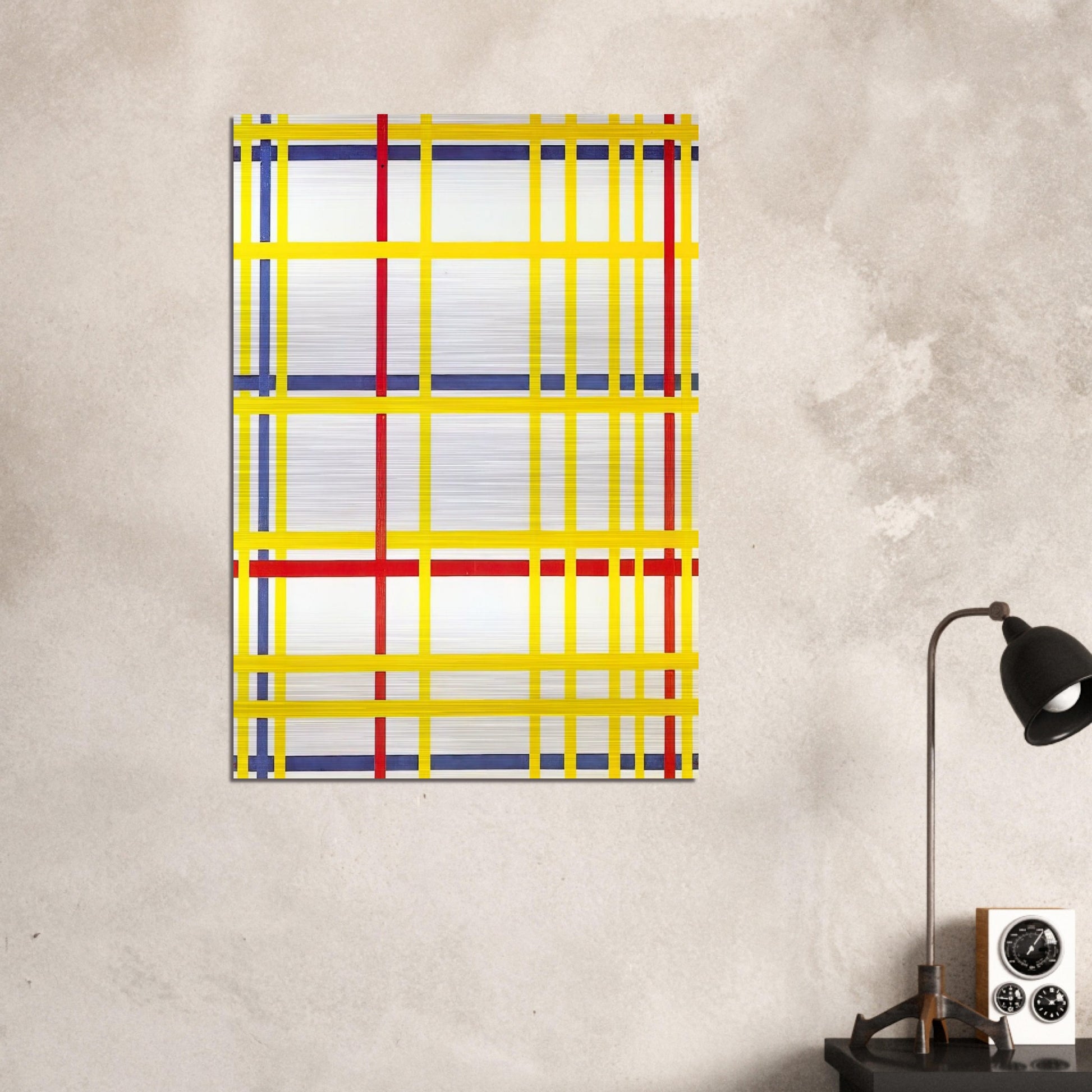 New York City I - Piet Mondrian Brushed Aluminum Print - 70x100 cm / 28x40 inches | Piet Mondrian Aluminum Print | Piet Mondrian Prints