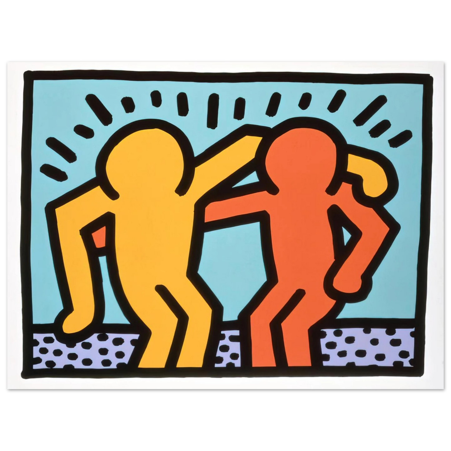 Keith Haring - BEST BUDDIES 1990 Fine Art Poster - Default Title