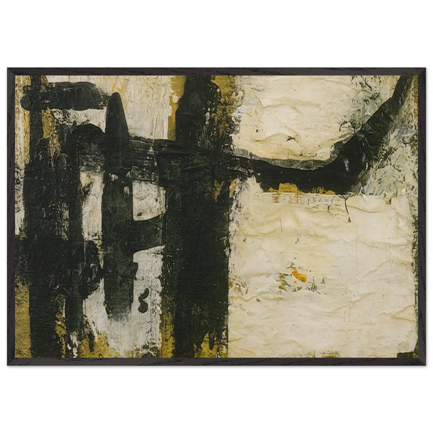 LANDSCAPE N2 - Cy Twombly Framed Art Print – Black Wooden Frame - Default Title - -Framed Art Print