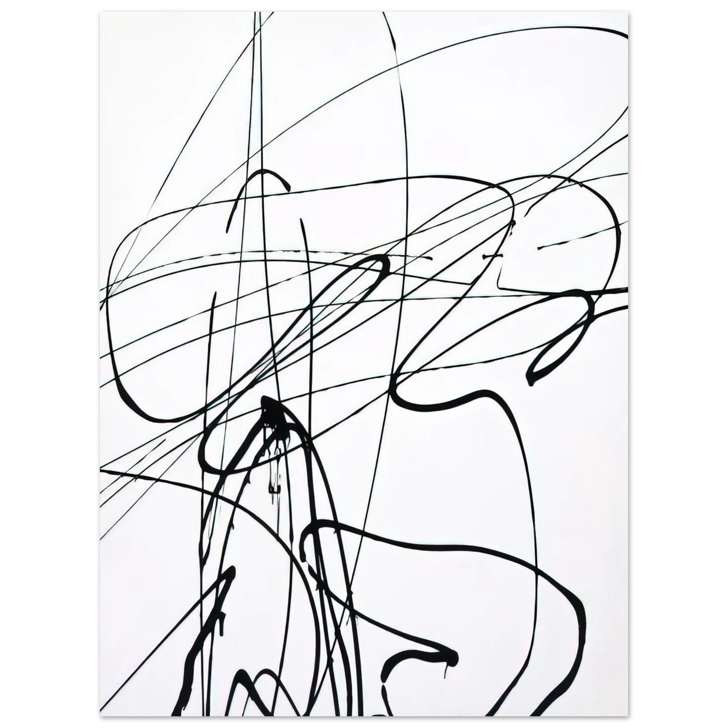 Hans Hartung - Untitled T1989-A3 - 1989 Fine Art Poster - Default Title