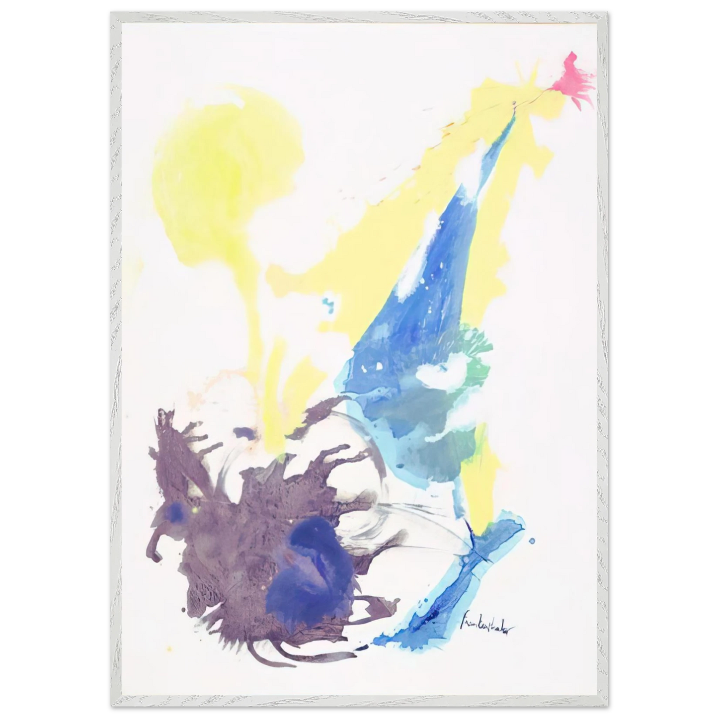 Helen Frankenthaler - Moving Day - 1961 Wall art - 21x29.7 cm / 8x12" - Premium Wooden Framed Poster With Fine Art Paper - Wood frame