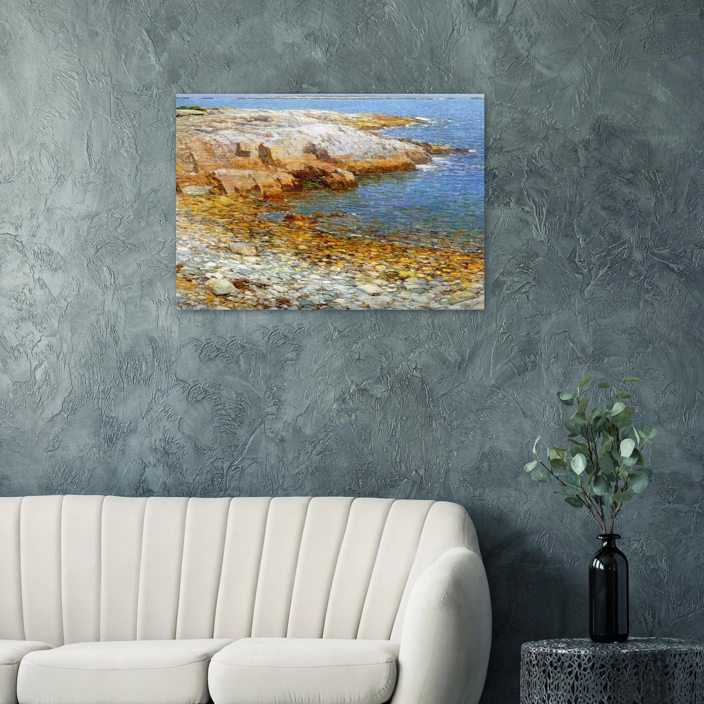 Isles of Shoals, Broad Cove - Childe Hassam Brushed Aluminum Print - 70x100 cm / 28x40 inches | Childe Hassam Aluminum Print | Childe Hassam Prints
