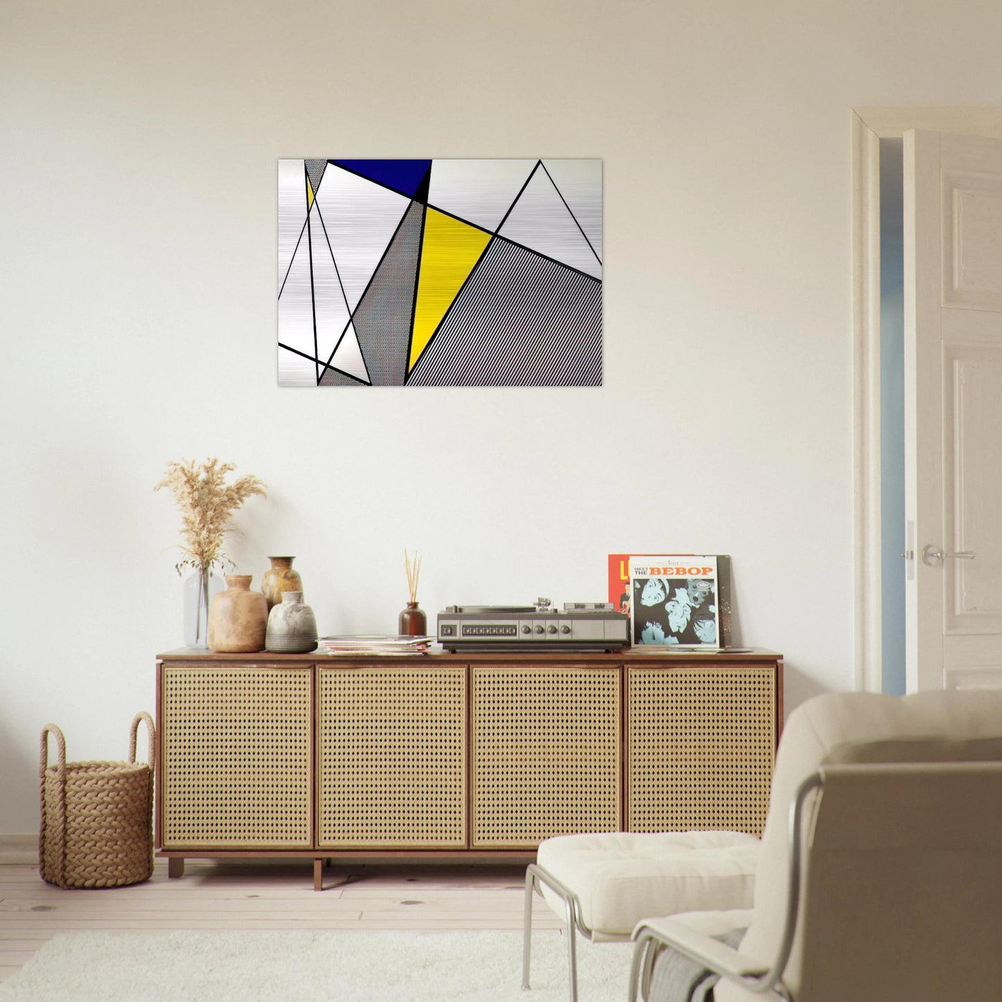 PERFECT PAINTING 1 1985 - Roy Lichtenstein Brushed Aluminum Print - 70x100 cm / 28x40 inches | Roy Lichtenstein Aluminum Print | Roy Lichtenstein Prints