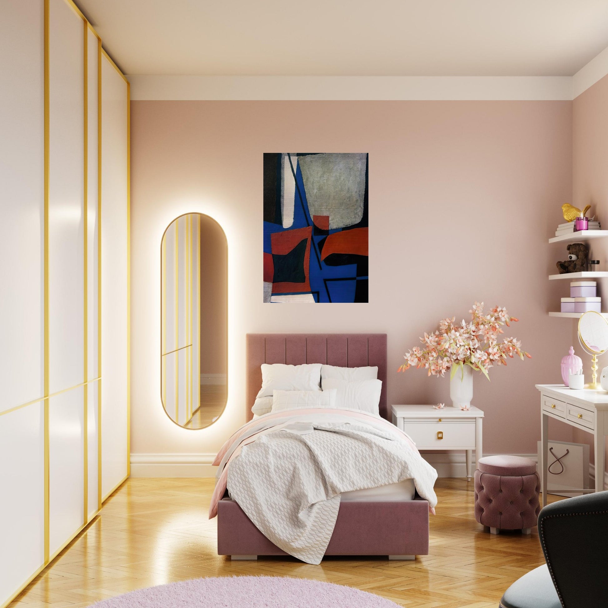 ABSTRACT COMPOSITION 1955 - Enrico Prampolini Brushed Aluminum Print - 70x100 cm / 28x40 inches | Enrico Prampolini Aluminum Print | Enrico Prampolini Prints