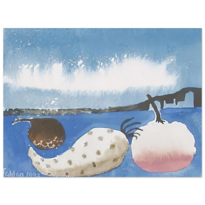 Mary Fedden - Fruit by the shore - 1992  75x100 cm / 30x40inches Fine Art Poster