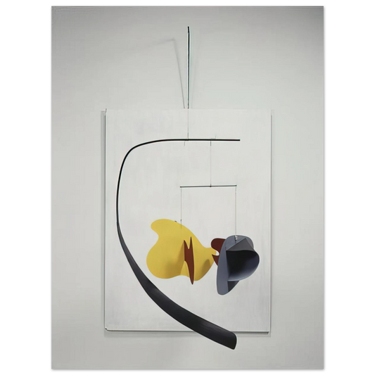 Alexander Calder - WHITE PANEL 1936 Fine Art Poster - 13x18 cm / 5x7 inches