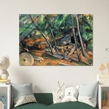 Woods with Millstone - Paul Cézanne Acrylic Print - 70x100 cm / 28x40″ inches