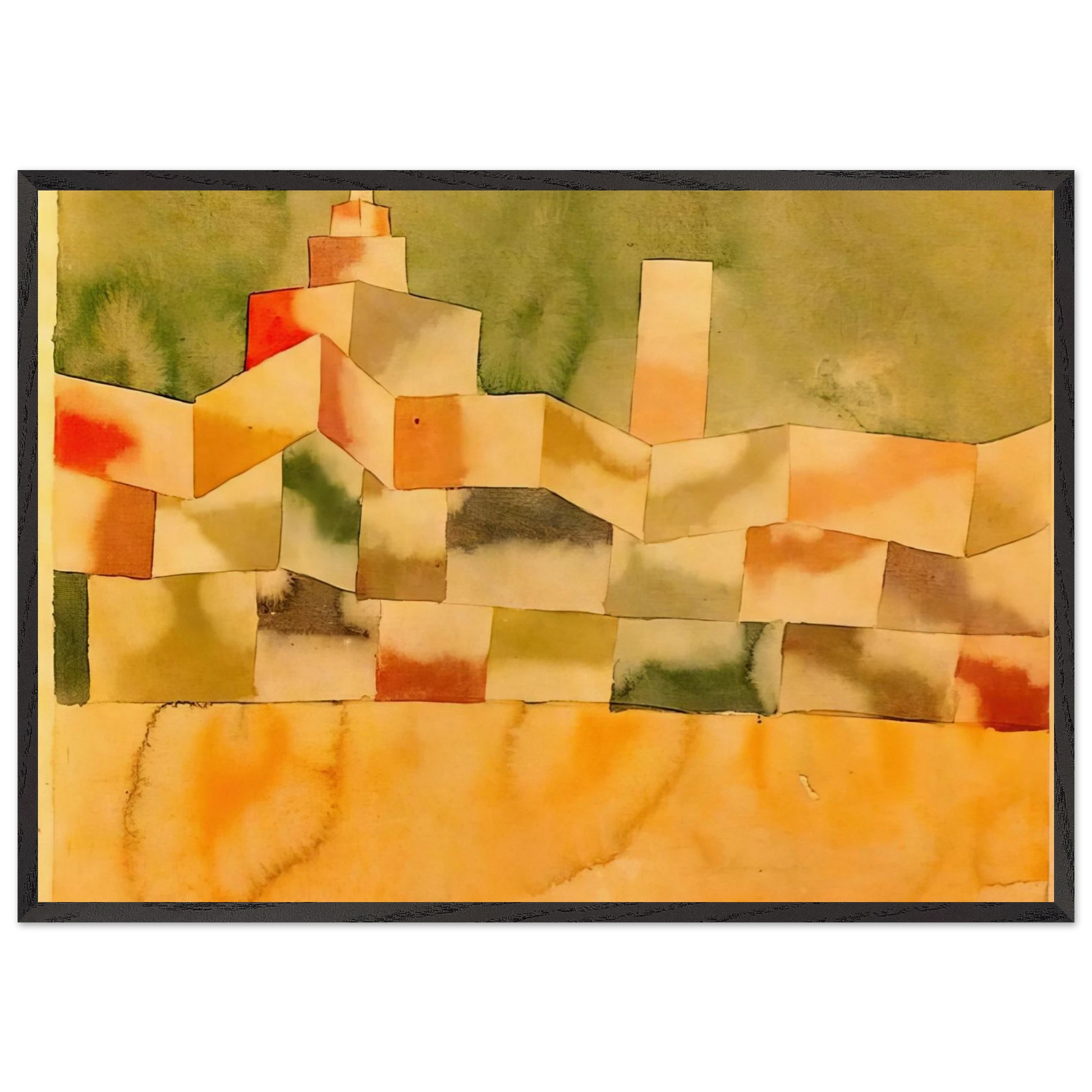 ORIENTAL ARCHITECTURE 1929 - Paul Klee Framed Art Print – Black Wooden Frame - Default Title - -Framed Art Print