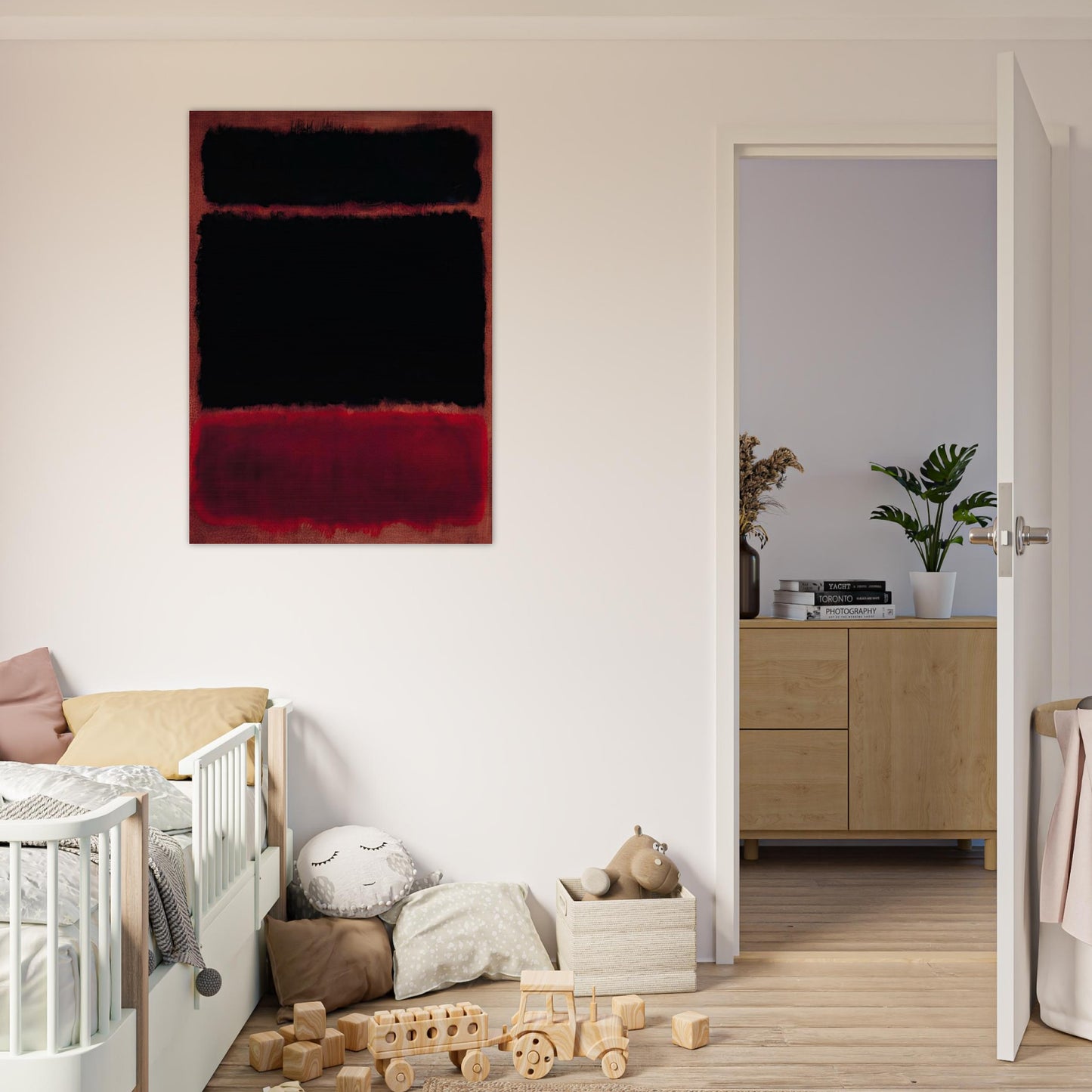 Black in Deep Red - 1957 - Mark Rothko Brushed Aluminum Print - 70x100 cm / 28x40 inches | Mark Rothko Aluminum Print | Mark Rothko Prints