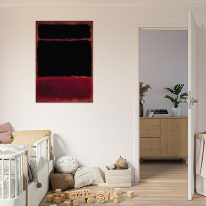 Black in Deep Red - 1957 - Mark Rothko Brushed Aluminum Print - 70x100 cm / 28x40 inches | Mark Rothko Aluminum Print | Mark Rothko Prints